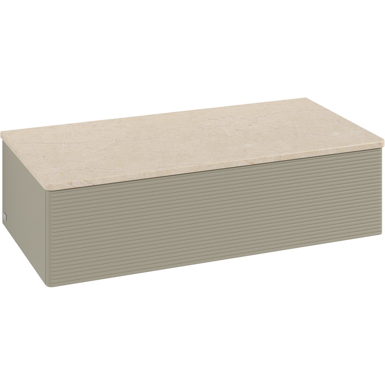 V&B ANTAO SIDESKAP 1 SKUFF RILLET 1000X268X500 STENGRÅ/CRÉME V&B ANTAO SIDESKAP 1 SKUFF RILLET 1000X268X500 STENGRÅ/CRÉME