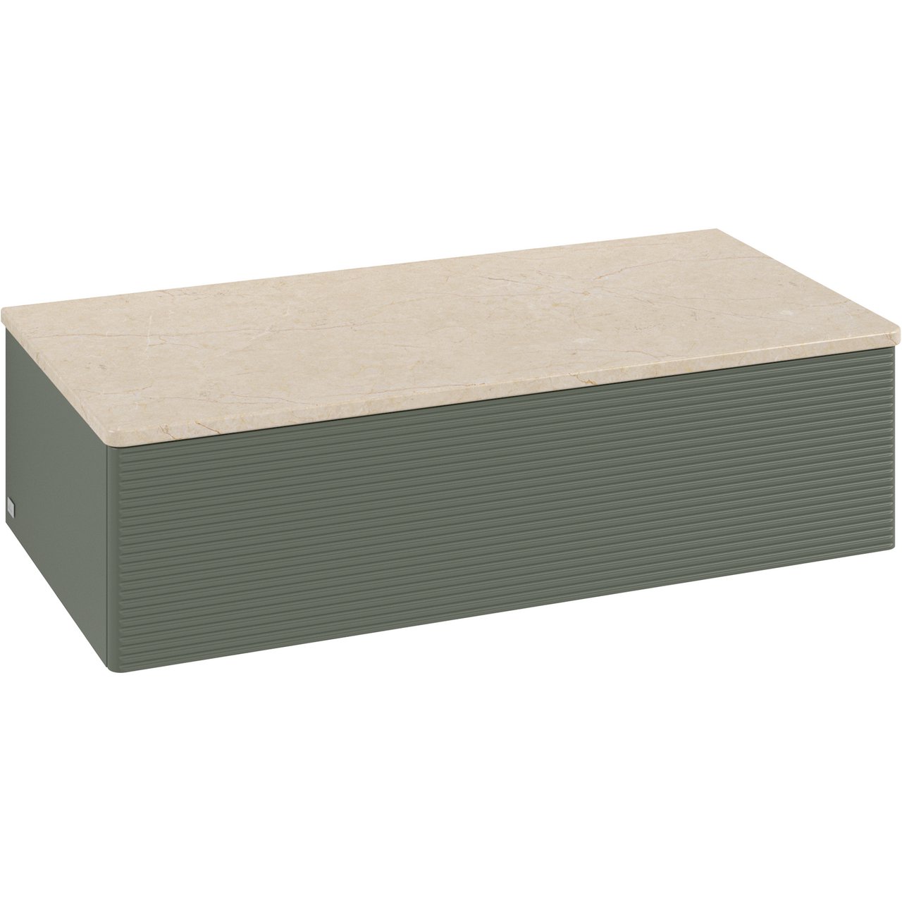 V&B ANTAO SIDESKAP 1 SKUFF RILLET 1000X268X500 GRØNN/CRÉME