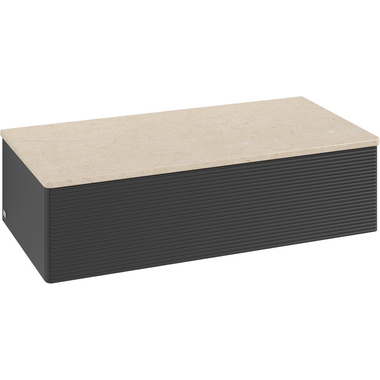 V&B ANTAO SIDESKAP 1 SKUFF RILLET 1000X268X500 MATT SORT/CRÉME