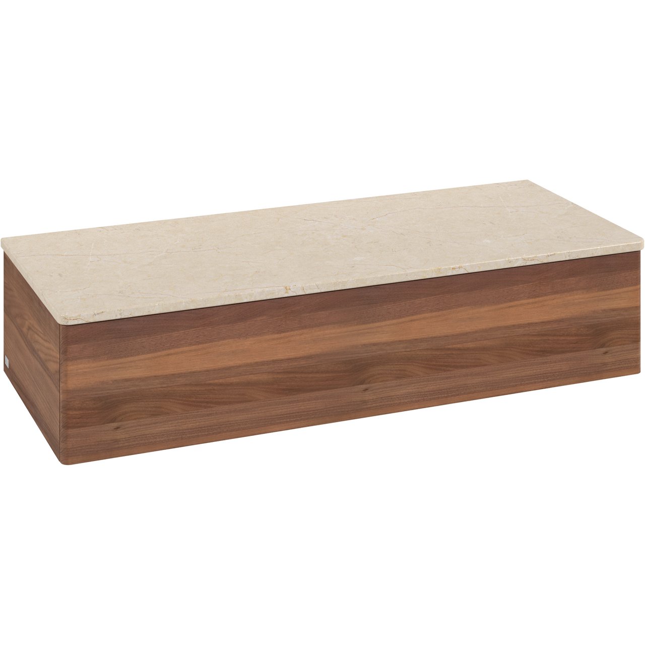 V&B ANTAO SIDESKAP 1 SKUFF GLATT 1200X268X500 VALNØTT/CRÉME V&B ANTAO SIDESKAP 1 SKUFF GLATT 1200X268X500 VALNØTT/CRÉME
