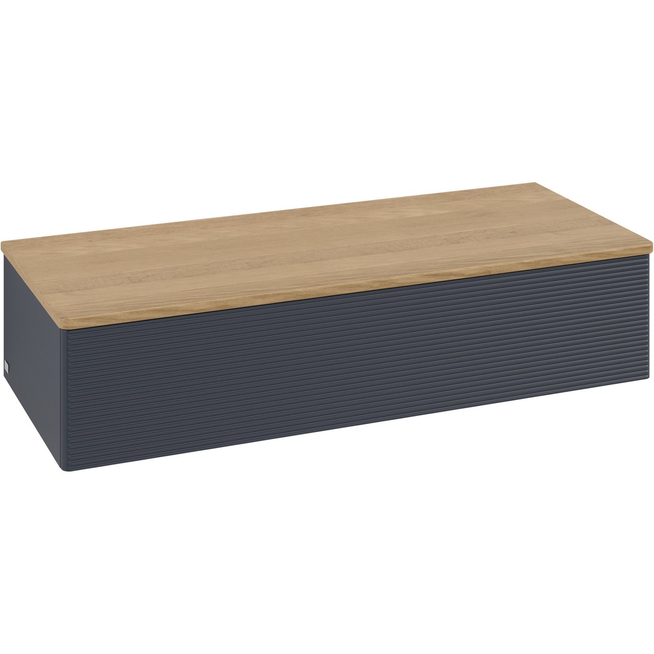 V&B ANTAO SIDESKAP 1 SKUFF RILLET 1200X268X500 BLÅ/EIK V&B ANTAO SIDESKAP 1 SKUFF RILLET 1200X268X500 BLÅ/EIK