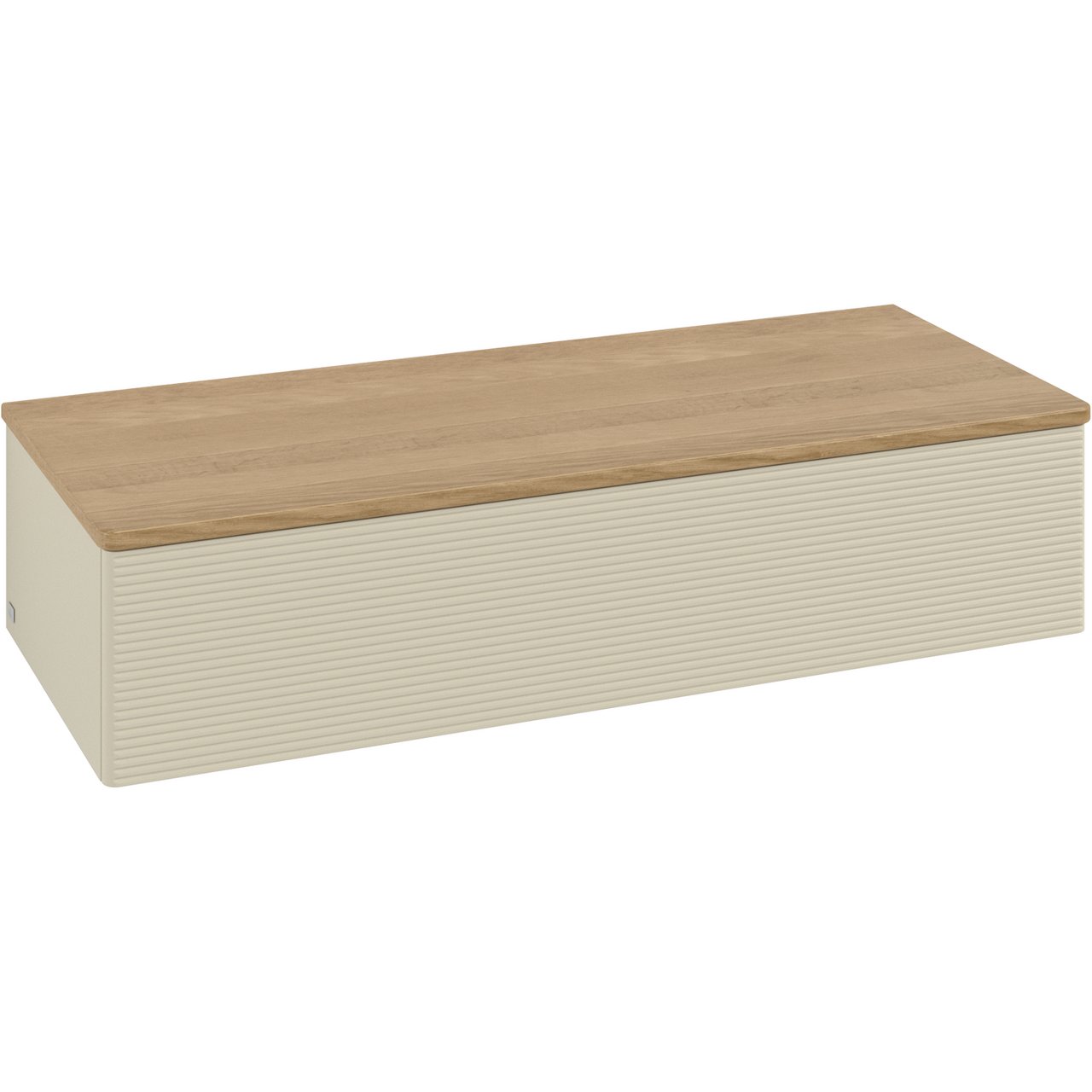 V&B ANTAO SIDESKAP 1 SKUFF RILLET 1200X268X500 SILKEGRÅ/EIK