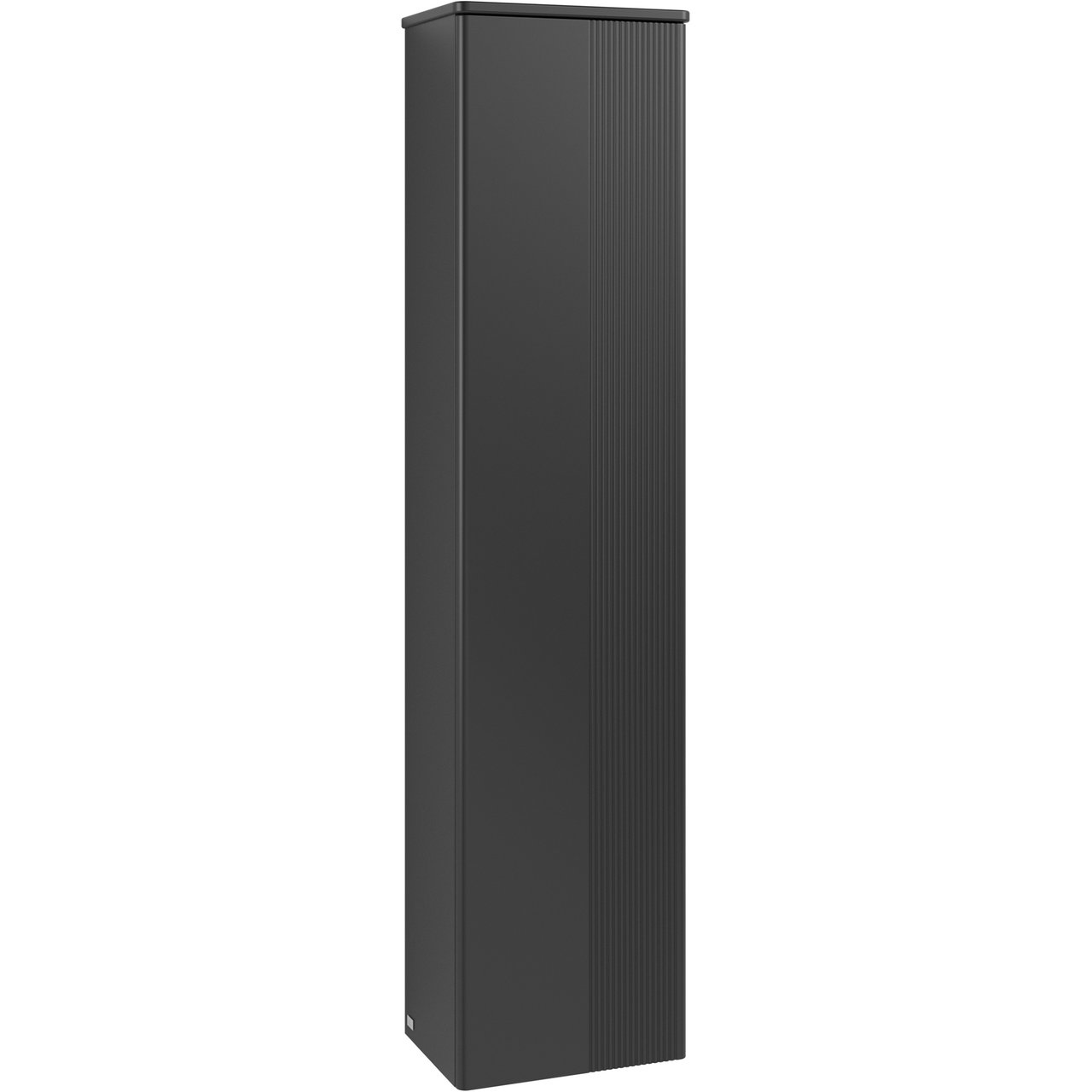 V&B ANTAO HØYSKAP 1 DØR RILLET 414X1719X287 VENSTRE MATT SORT