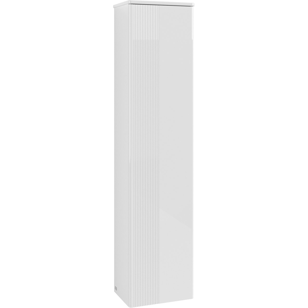 V&B ANTAO HØYSKAP 1 DØR RILLET 414X1719X287 HØYRE HVIT