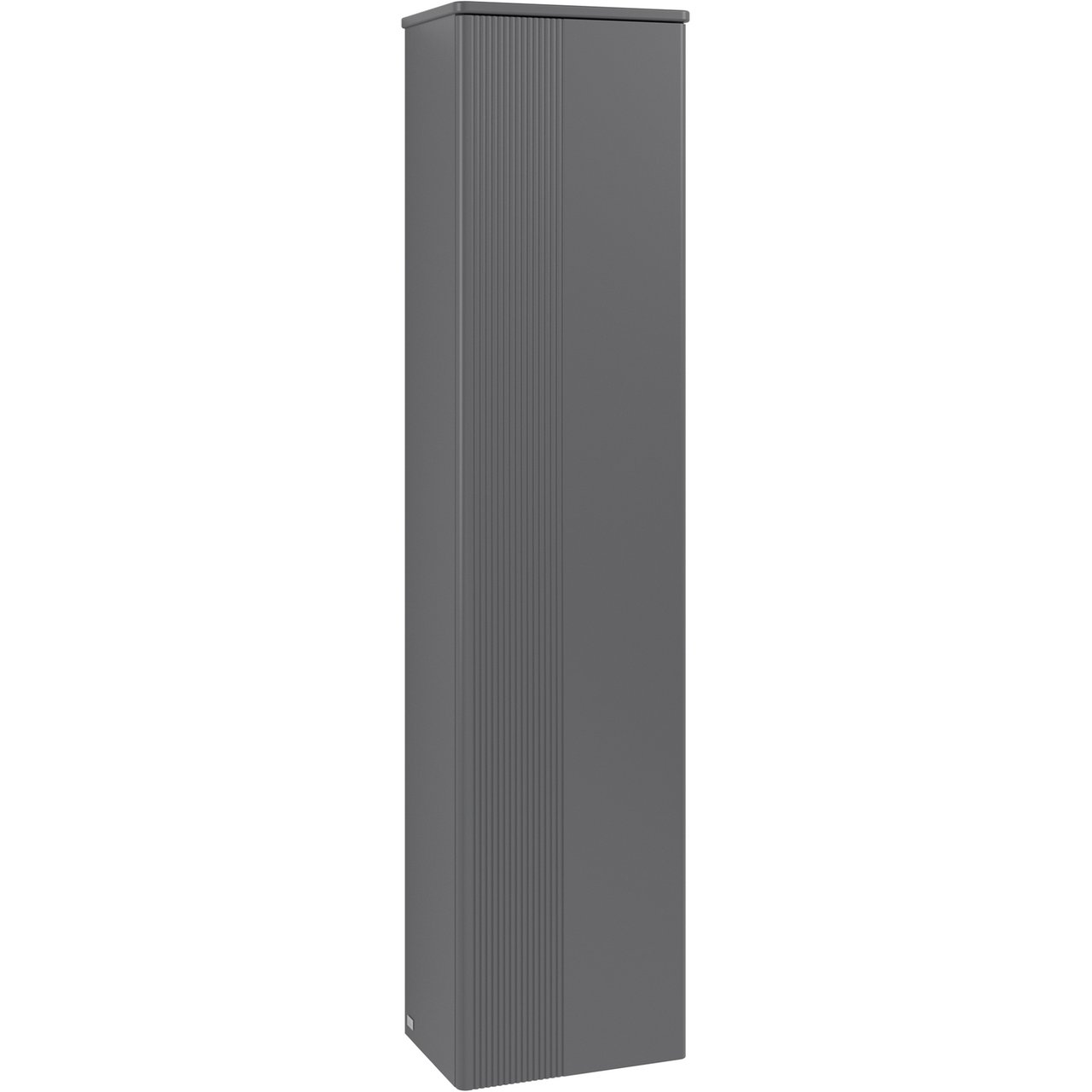 V&B ANTAO HØYSKAP 1 DØR RILLET 414X1719X287 HØYRE ANTRASITT