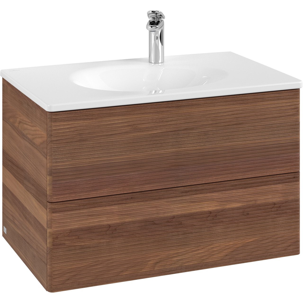 V&B ANTAO SERVANTSKAP 2 SKUFFER RILLET 788X504X496 M/LYS VALNØTT