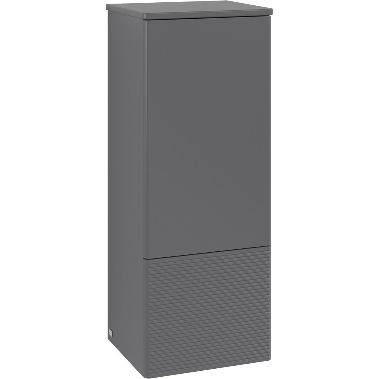 V&B ANTAO MIDDELS HØYSKAP 1 DØR RILLET 414X1039X356 HØYRE M/LYS ANTRASITT