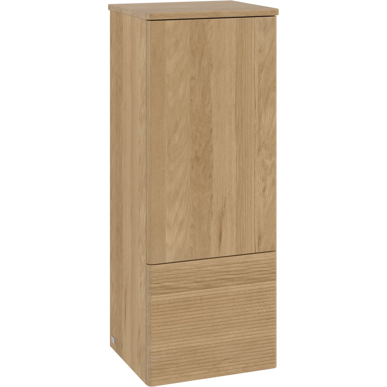 V&B ANTAO MIDDELS HØYSKAP 1 DØR RILLET 414X1039X356 VENSTRE M/LYS EIK V&B ANTAO MIDDELS HØYSKAP 1 DØR RILLET 414X1039X356 VENSTRE M/LYS EIK