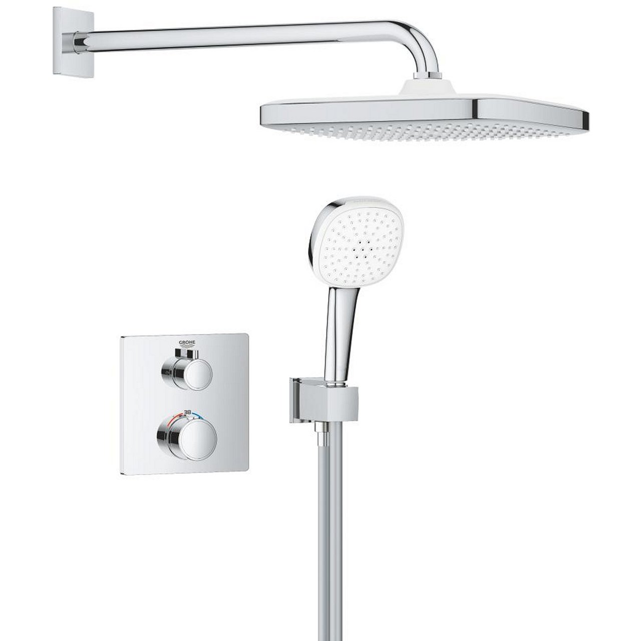 GROHE GROHTHERM DUSJSETT FOR INNBYGGING CUBE KROM GROHE GROHTHERM DUSJSETT FOR INNBYGGING CUBE KROM