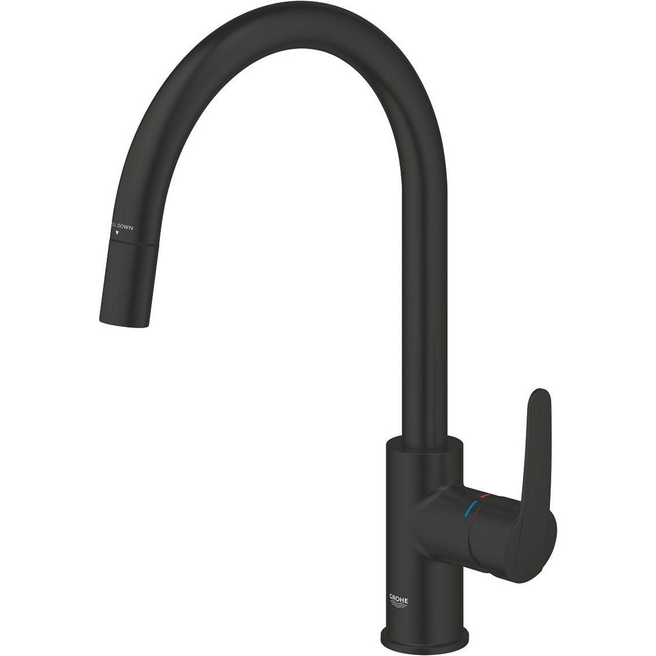 GROHE START CLOVA KJØKKENARMATUR MATT SORT M/UTTREKK
