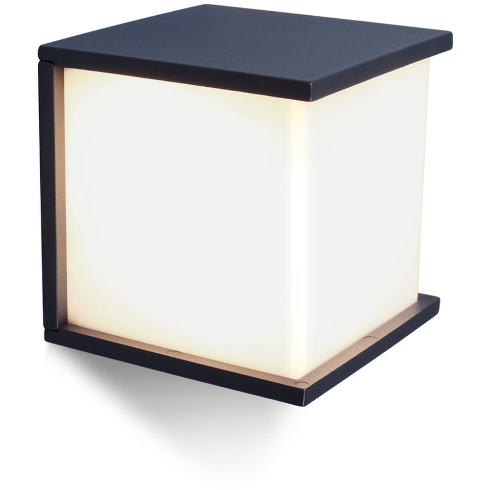 LUTEC ARCHITECTURAL BOX CUBE VEGGHENGT LAMPE MØRK GRÅ LUTEC ARCHITECTURAL BOX CUBE VEGGHENGT LAMPE MØRK GRÅ