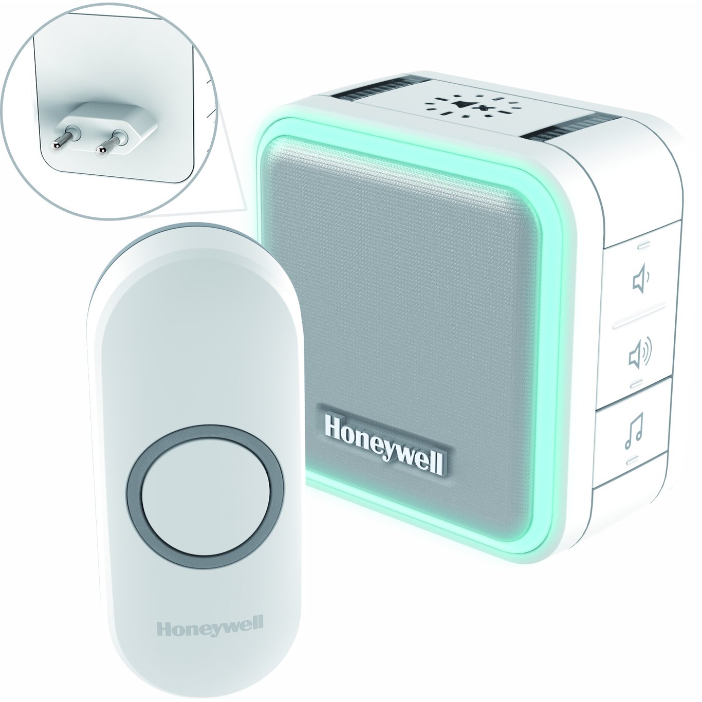 HONEYWELL TRÅDLØS PLUG-IN RINGEKLOKKE DC515NP2 HONEYWELL TRÅDLØS PLUG-IN RINGEKLOKKE DC515NP2