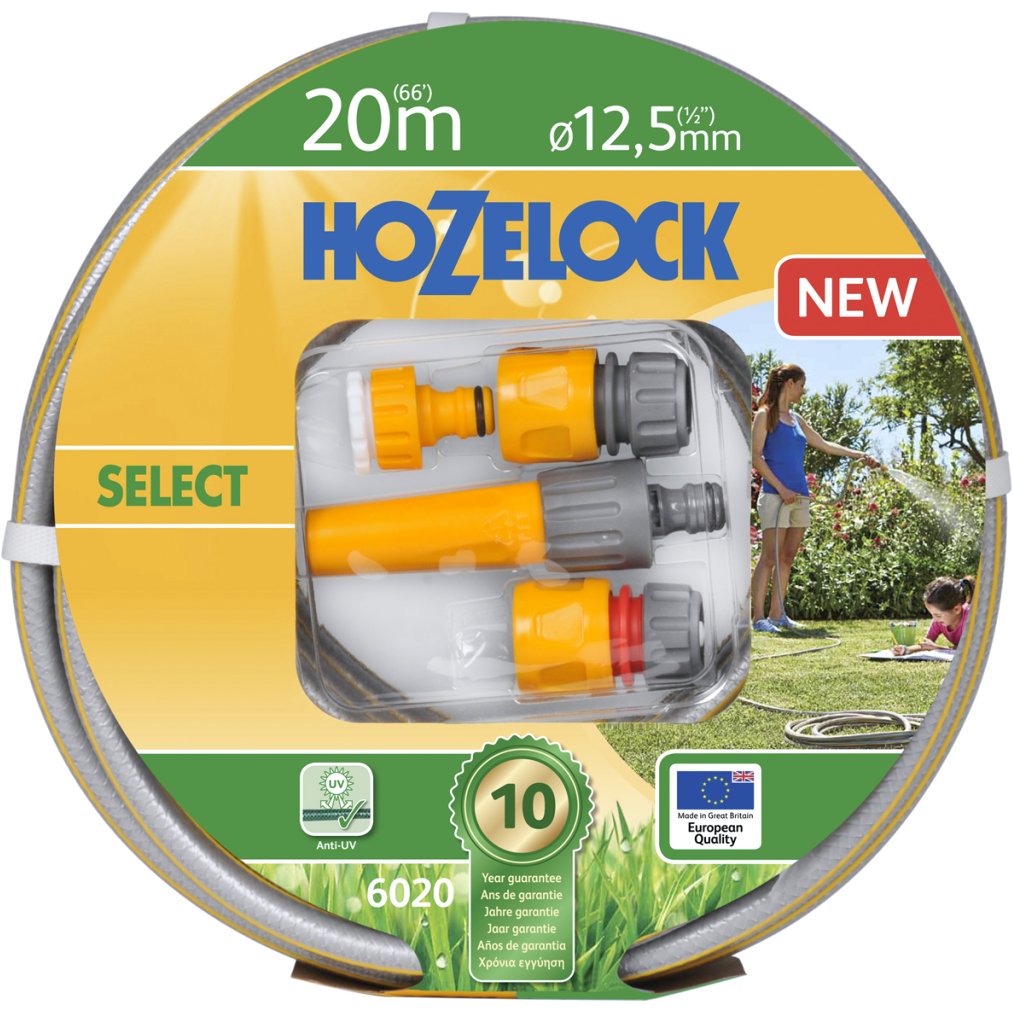 HOZELOCK HAGESLANGE SELECT 20 METER 1/2" MED KOBLINGSETT HOZELOCK HAGESLANGE SELECT 20 METER 1/2" MED KOBLINGSETT