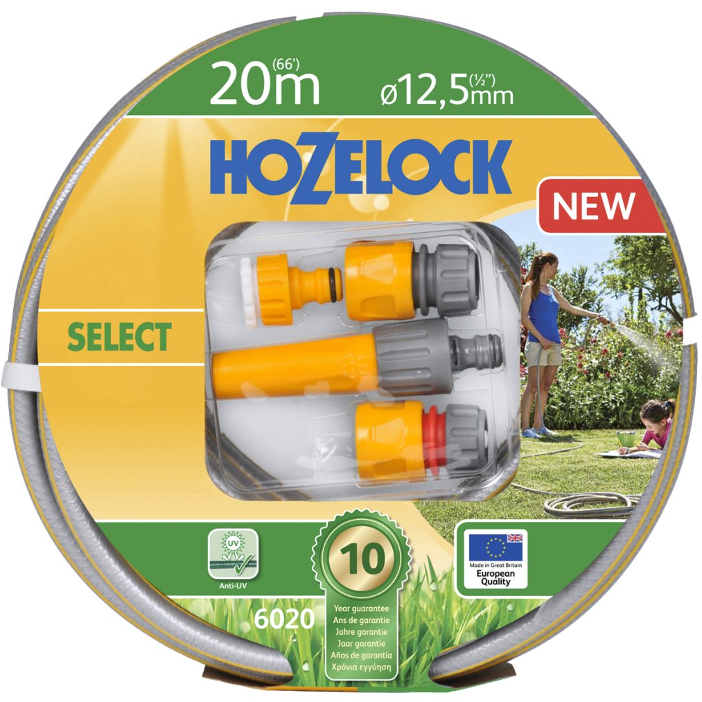 HOZELOCK HAGESLANGE SELECT 20 METER 1/2" MED KOBLINGSETT
