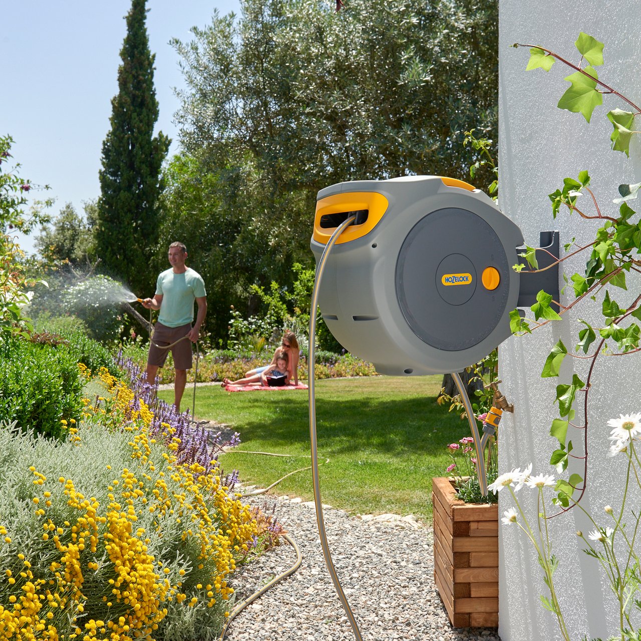 HOZELOCK SLANGETROMMEL M/AUT. TILBAKETREKK 20M SLANGE INKL. KOBLINGER HOZELOCK SLANGETROMMEL M/AUT. TILBAKETREKK 20M SLANGE INKL. KOBLINGER