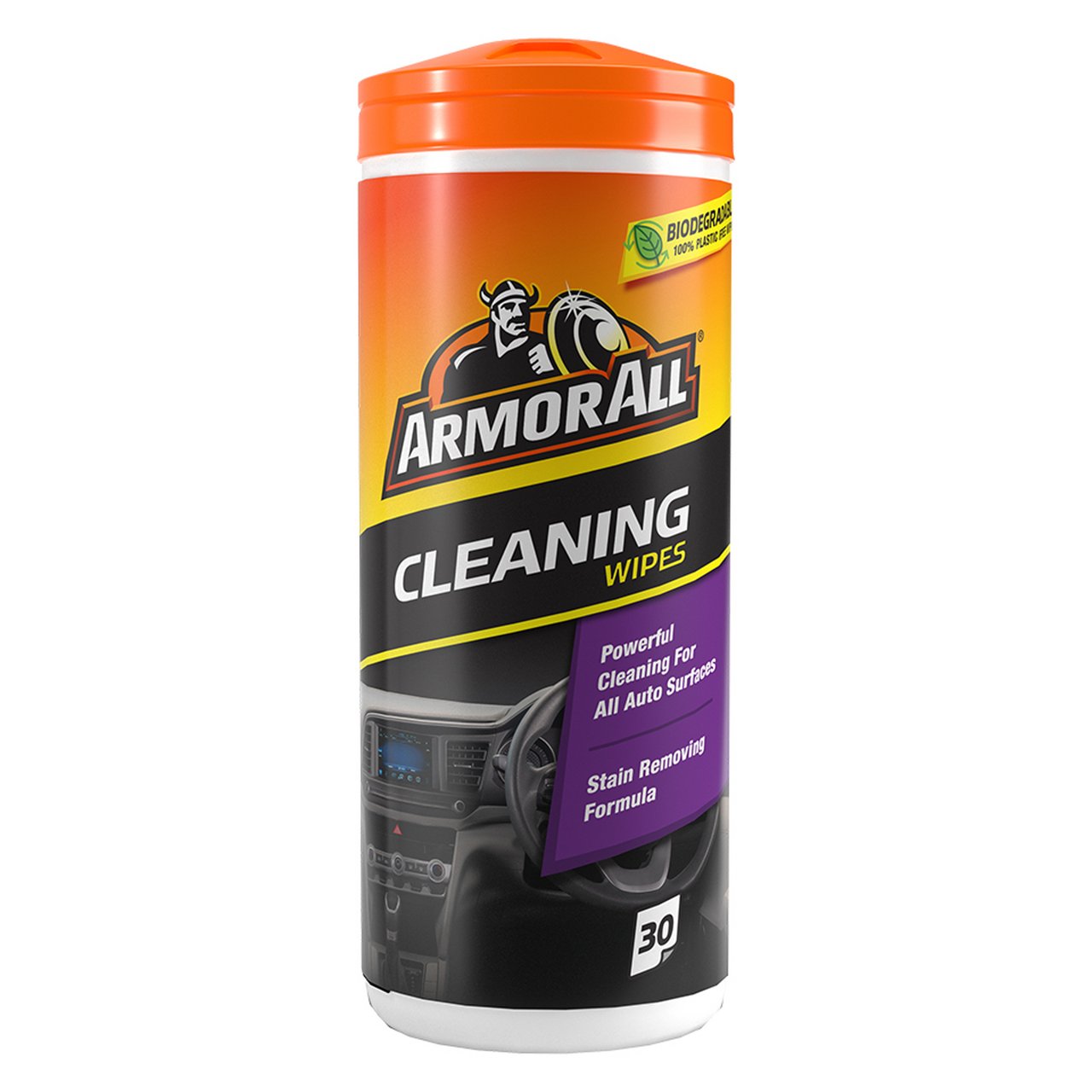 ARMOR ALL CLEANING WIPES, CANNISTER 30 STK. ARMOR ALL CLEANING WIPES, CANNISTER 30 STK.