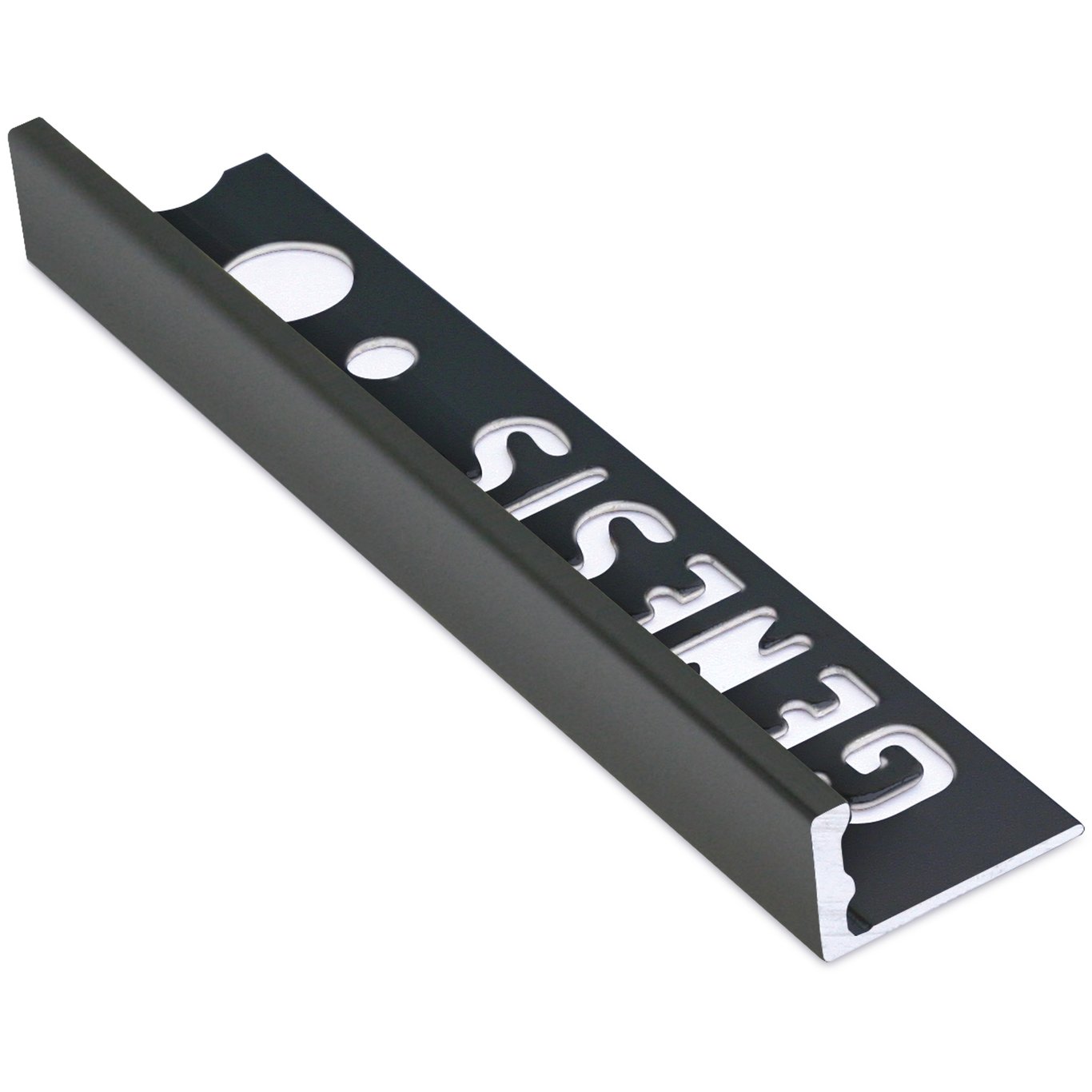 GENESIS HJØRNELIST UTV. 10 MM SORT ALU RETT ESA 100.16 GENESIS HJØRNELIST UTV. 10 MM SORT ALU RETT ESA 100.16