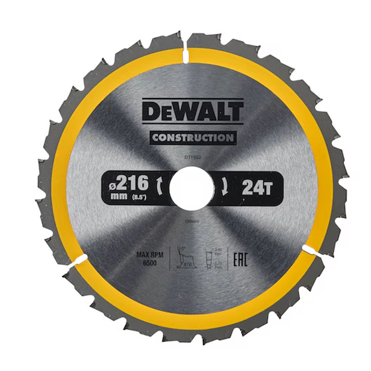 DEWALT SAGBLAD 216X30X24T CONSTRUCT DT1952 DEWALT SAGBLAD 216X30X24T CONSTRUCT DT1952