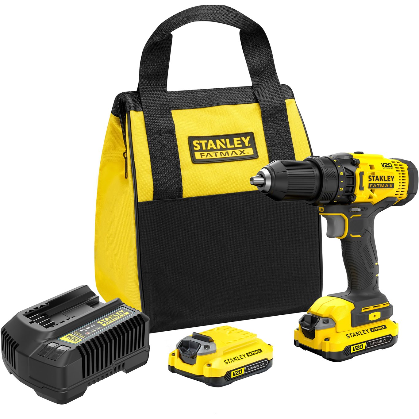 STANLEY FATMAX DRILL 18V 2X1.5AH BATTERI M/BAG STANLEY FATMAX DRILL 18V 2X1.5AH BATTERI M/BAG