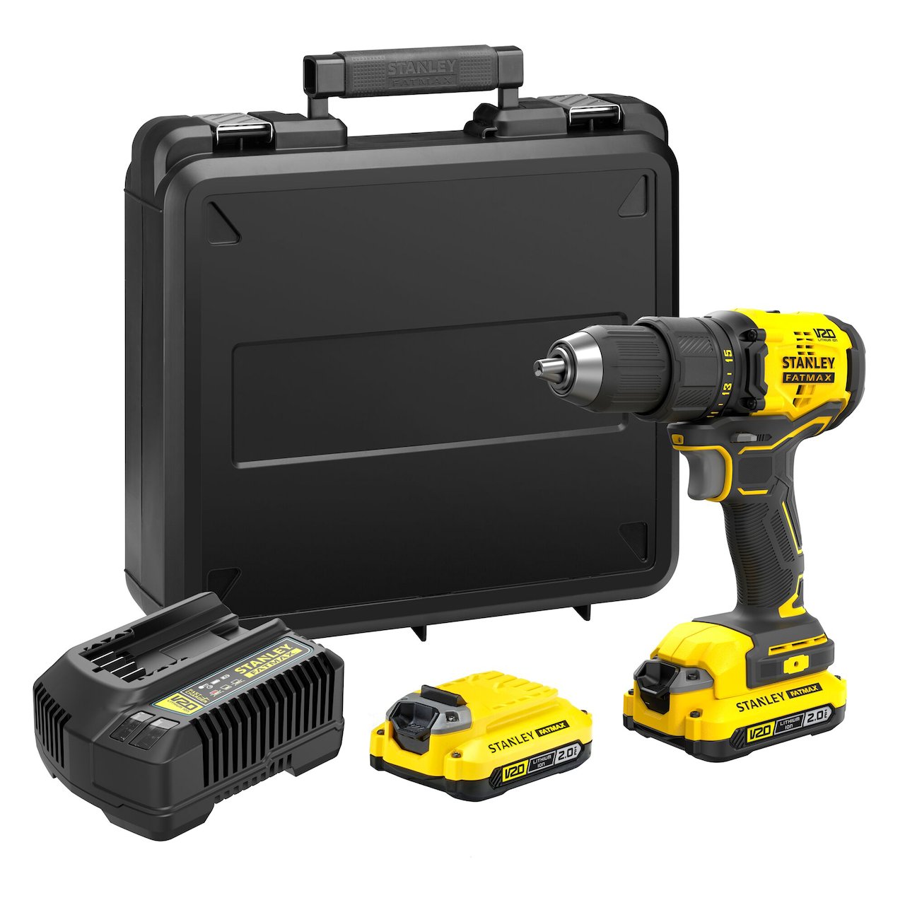STANLEY FATMAX DRILL 18V 2X2AH BATTERI SFMCD710D2K STANLEY FATMAX DRILL 18V 2X2AH BATTERI SFMCD710D2K