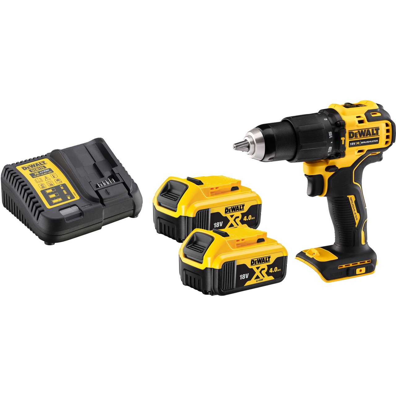 DEWALT SLAGDRILL KOMPAKT 18V XR 2X4AH DCD709M2 DEWALT SLAGDRILL KOMPAKT 18V XR 2X4AH DCD709M2