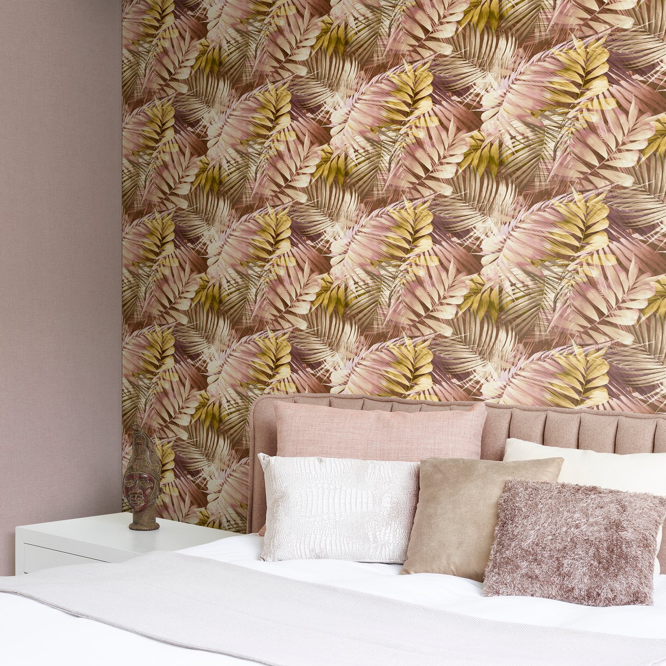 NOMAD VINYTLTAPET MED BLADER BRUN/ROSA 10,05X0,53 M NOMAD VINYTLTAPET MED BLADER BRUN/ROSA 10,05X0,53 M