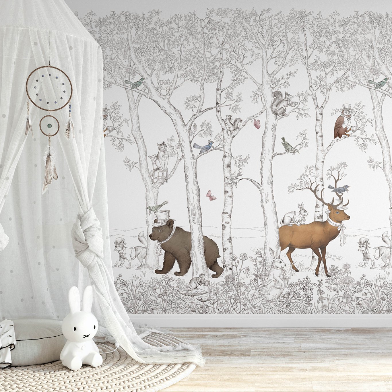 JACK'N ROSE VINYLTAPET GRÅ/HVIT 2,8X2,12 M JACK'N ROSE VINYLTAPET GRÅ/HVIT 2,8X2,12 M