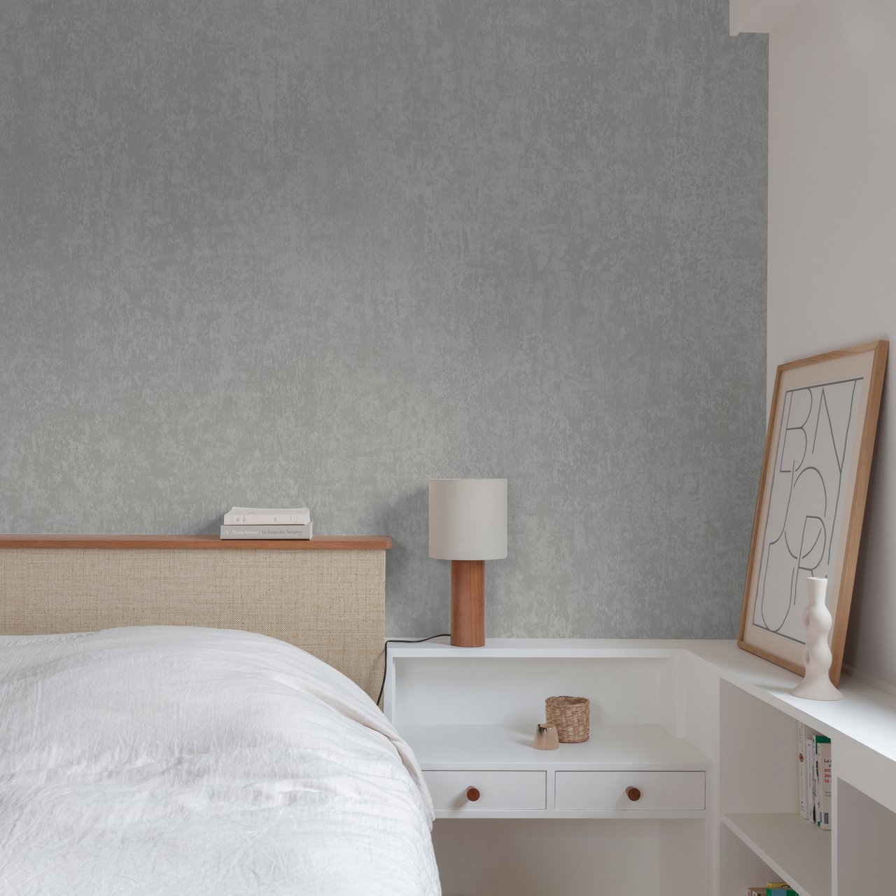 STOREYS MIKAYA VINYLTAPET PLAIN LYS GRÅ 10X0,53M