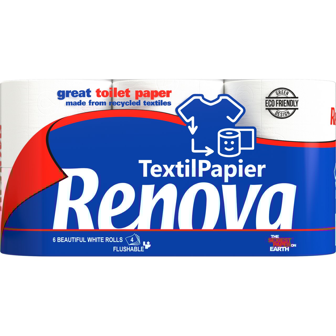 RENOVA TEKSTIL TOALETTPAPIR 6 RULLER