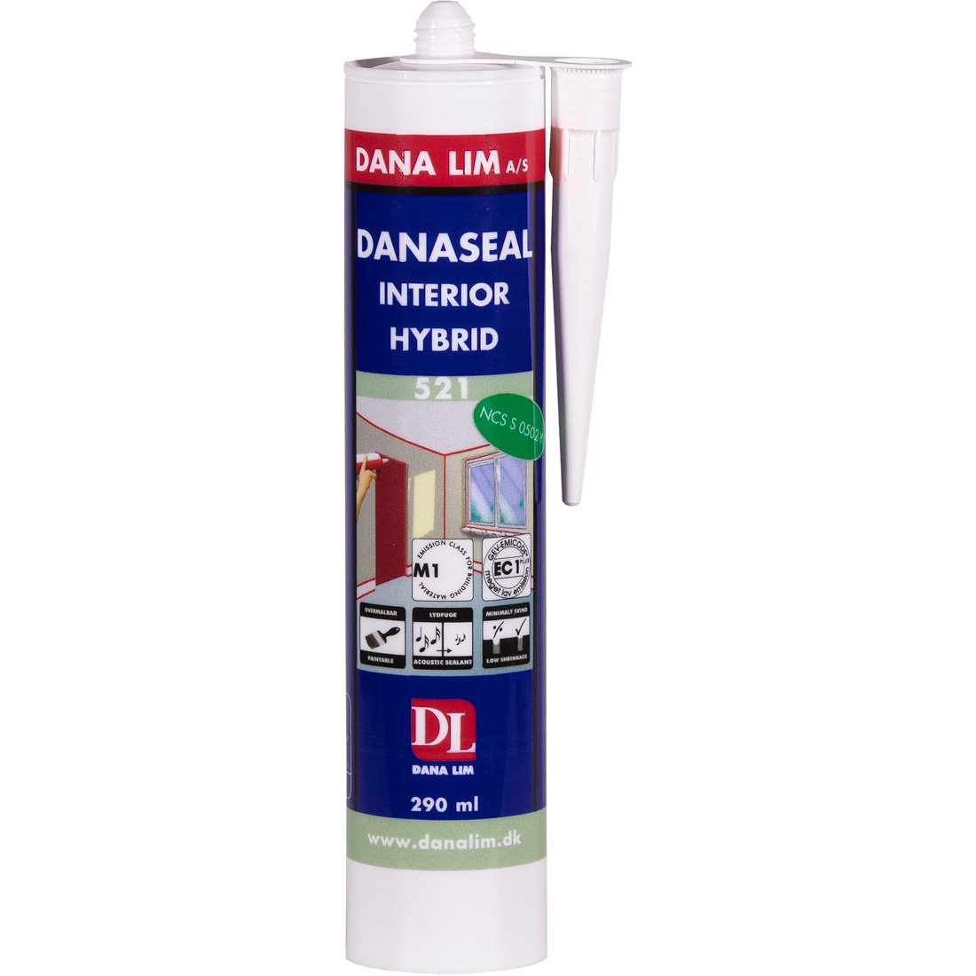DANASEAL INTERIØR 521 KLASSISK HVIT 290 ML DANASEAL INTERIØR 521 KLASSISK HVIT 290 ML