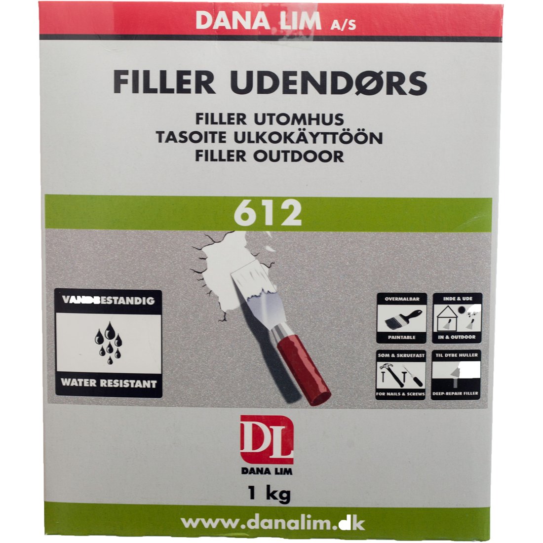 FILLER 612 UTENDØRS PULVERSPARKEL 2,5 KG FILLER 612 UTENDØRS PULVERSPARKEL 2,5 KG