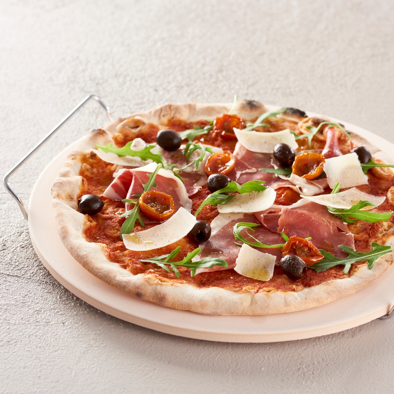 DAY PIZZASTEIN M/HOLDER Ø33CM HVIT