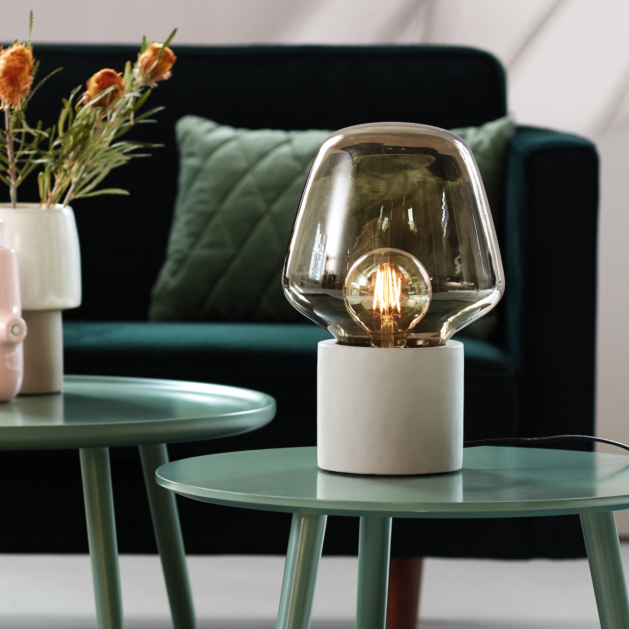 NORDLUX CHRISTINA BORDLAMPE E27, GRÅ NORDLUX CHRISTINA BORDLAMPE E27, GRÅ