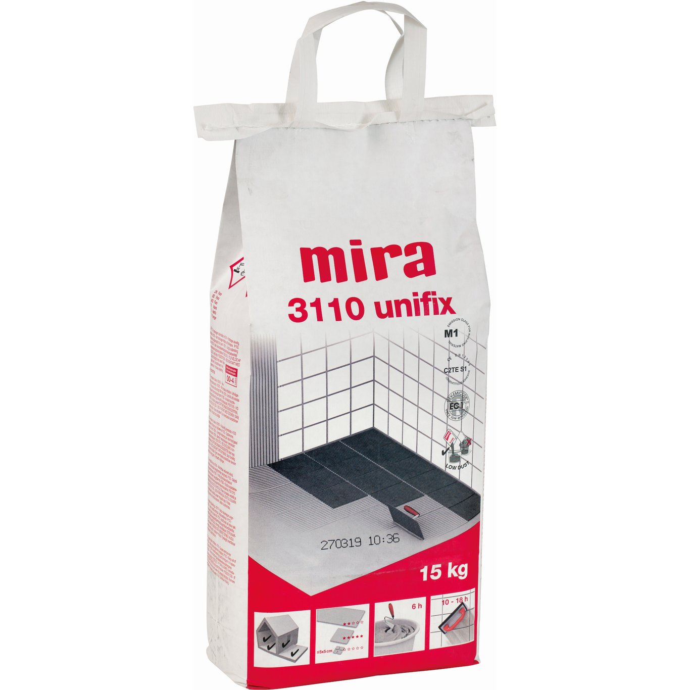 MIRA 3110 UNIFIX HVIT STØVREDUSERT 15KG MIRA 3110 UNIFIX HVIT STØVREDUSERT 15KG