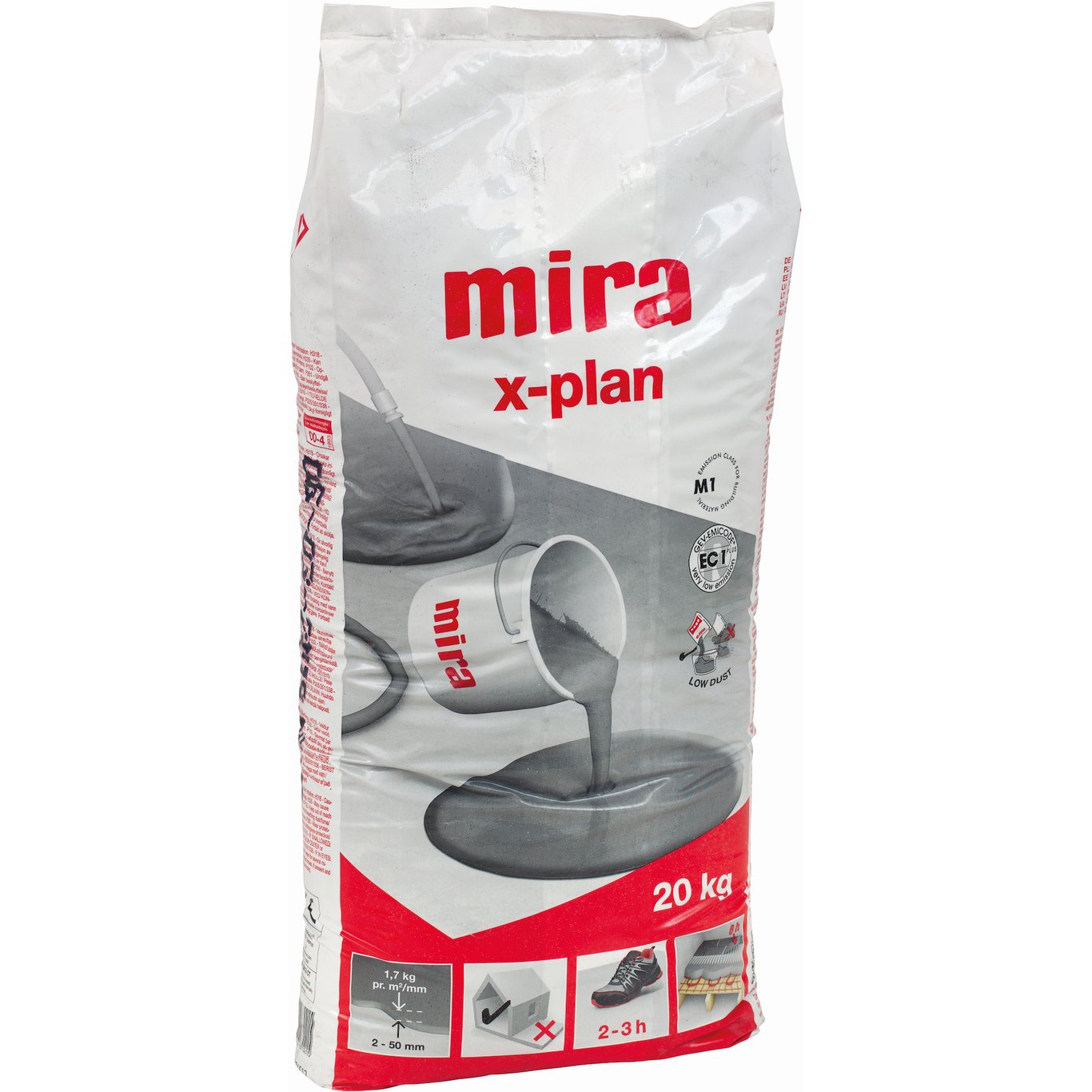 MIRA X-PLAN STØVREDUSERT AVRETTINGSMASSE 20KG MIRA X-PLAN STØVREDUSERT AVRETTINGSMASSE 20KG