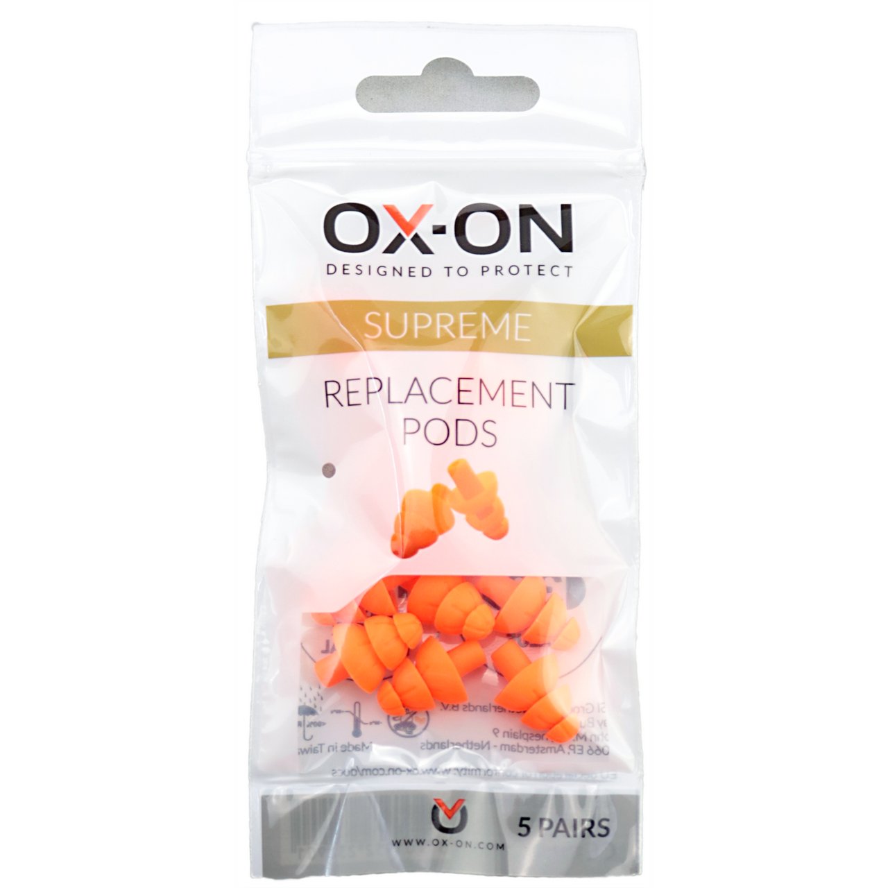 OX-ON ØREPROPPER TIL BØYLE SUPREME 5 PAR