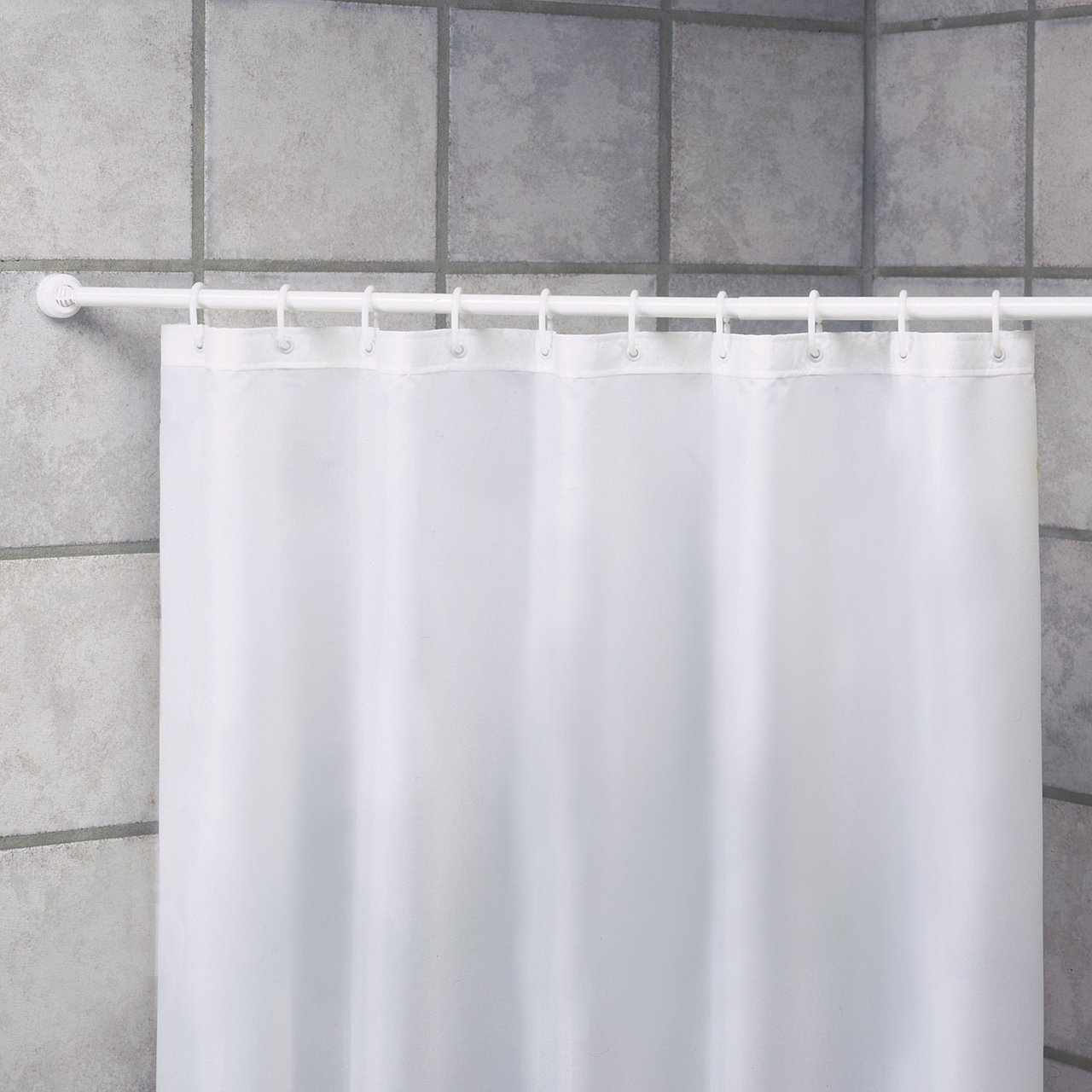 DEBEL VINKELBESLAG TIL TELESKOPSTANG HVIT