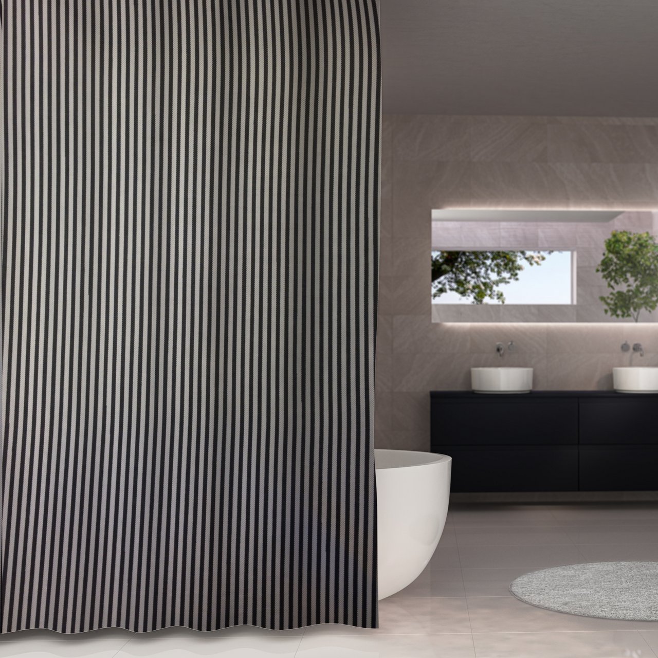 DEBEL DUSJFORHENG VICTORIA 180X200 GRÅ