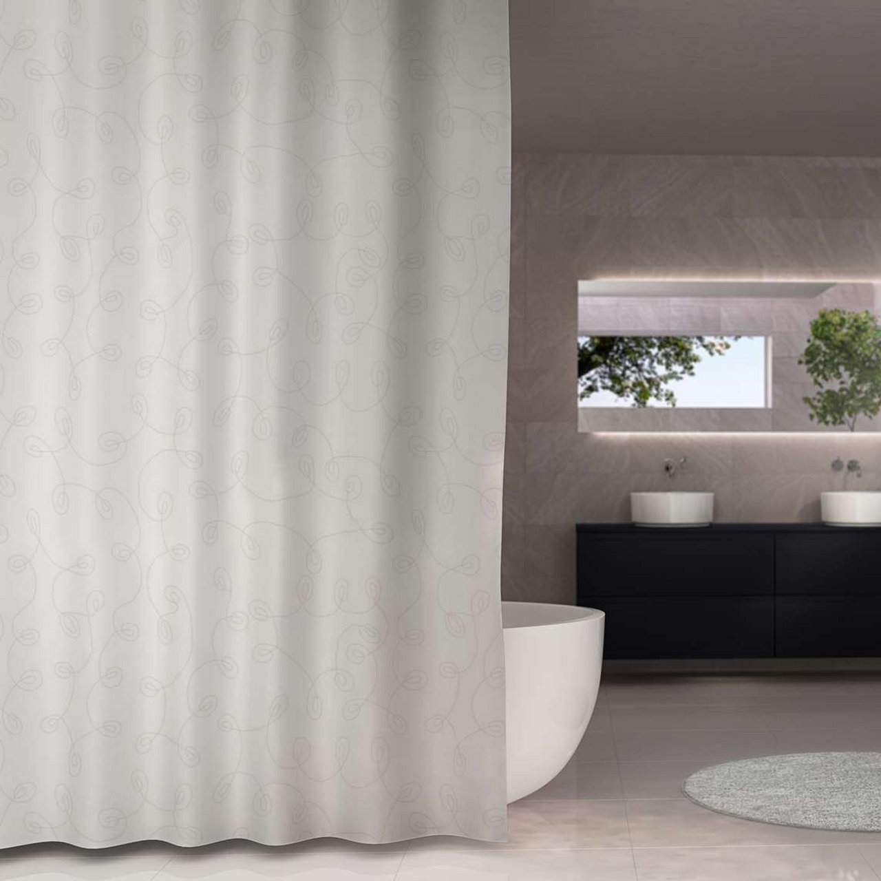 DEBEL DUSJFORHENG HILTON 120X200 HVIT