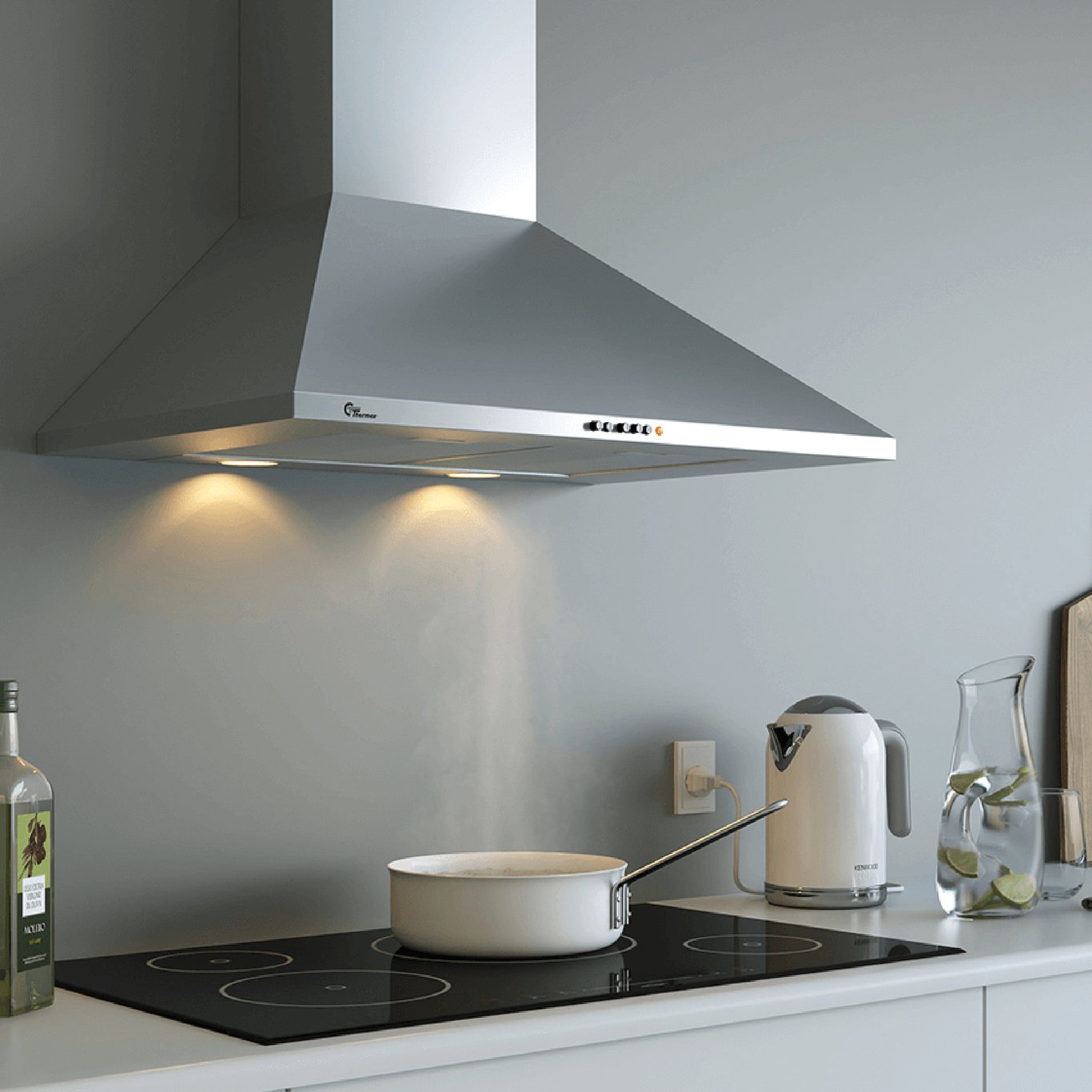 THERMEX DECOR 942 KJØKKENHETTE 60CM RUSTFRITT STÅL M/MOTOR