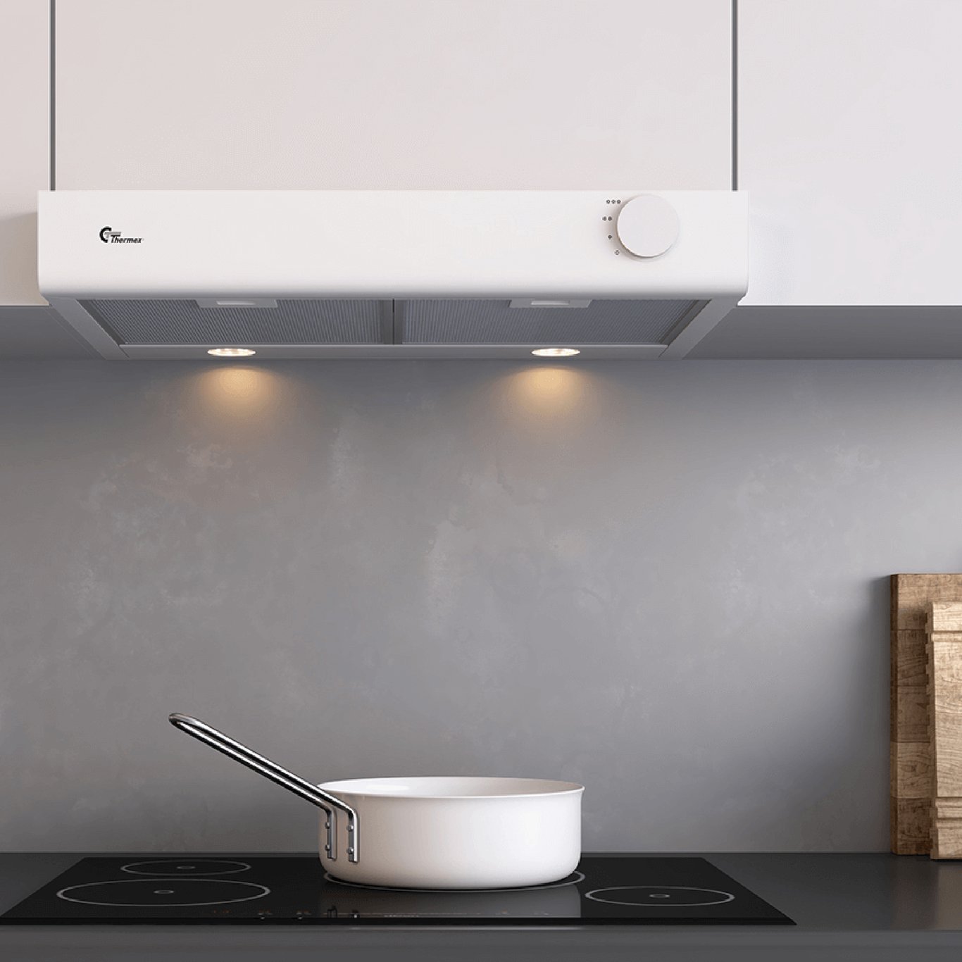 THERMEX MANCHESTER SMART KJØKKENHETTE 60 CM HVIT THERMEX MANCHESTER SMART KJØKKENHETTE 60 CM HVIT