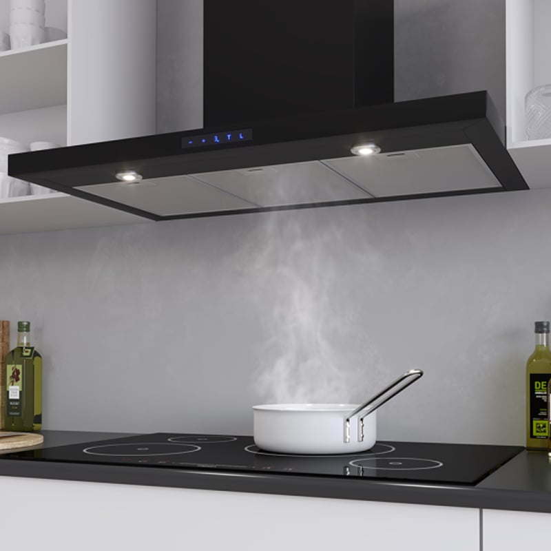 THERMEX HARWICH II KJØKKENHETTE 90CM SORT U/MOTOR THERMEX HARWICH II KJØKKENHETTE 90CM SORT U/MOTOR