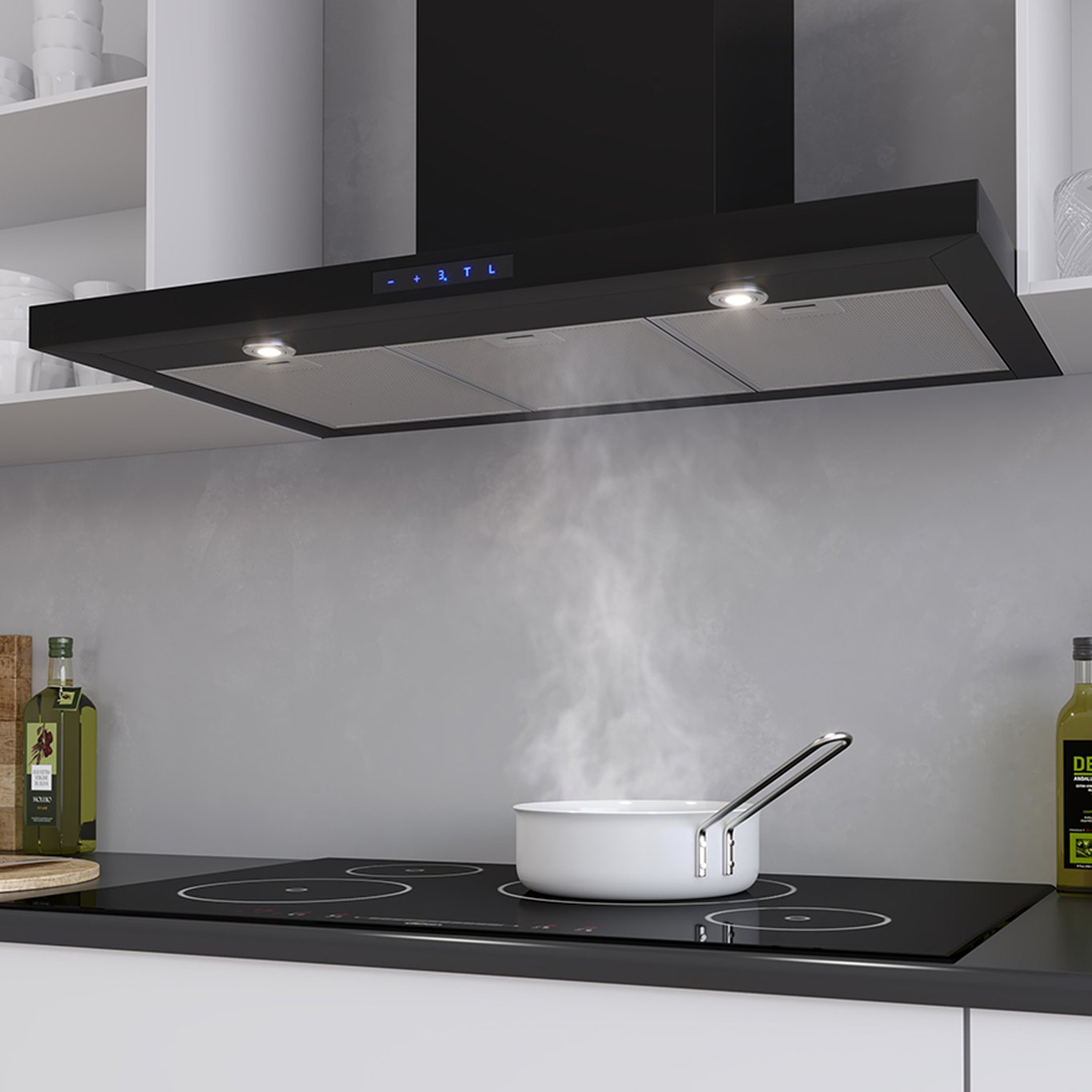 THERMEX HARWICH II KJØKKENHETTE 90CM SORT THERMEX HARWICH II KJØKKENHETTE 90CM SORT