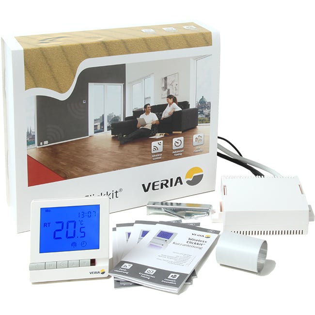 VERIA TRÅDLØST TERMOSTATSETT TIL 100W VARMEMATTE VERIA TRÅDLØST TERMOSTATSETT TIL 100W VARMEMATTE