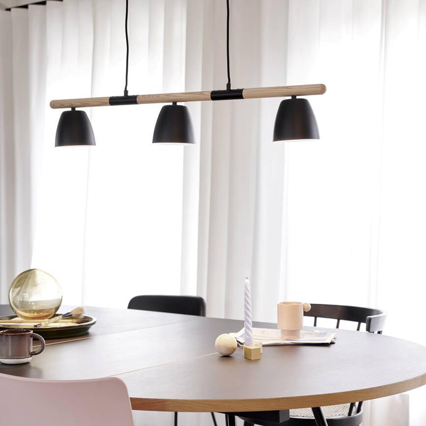 NORDLUX THEO 3-PENDEL GU10 SORT NORDLUX THEO 3-PENDEL GU10 SORT