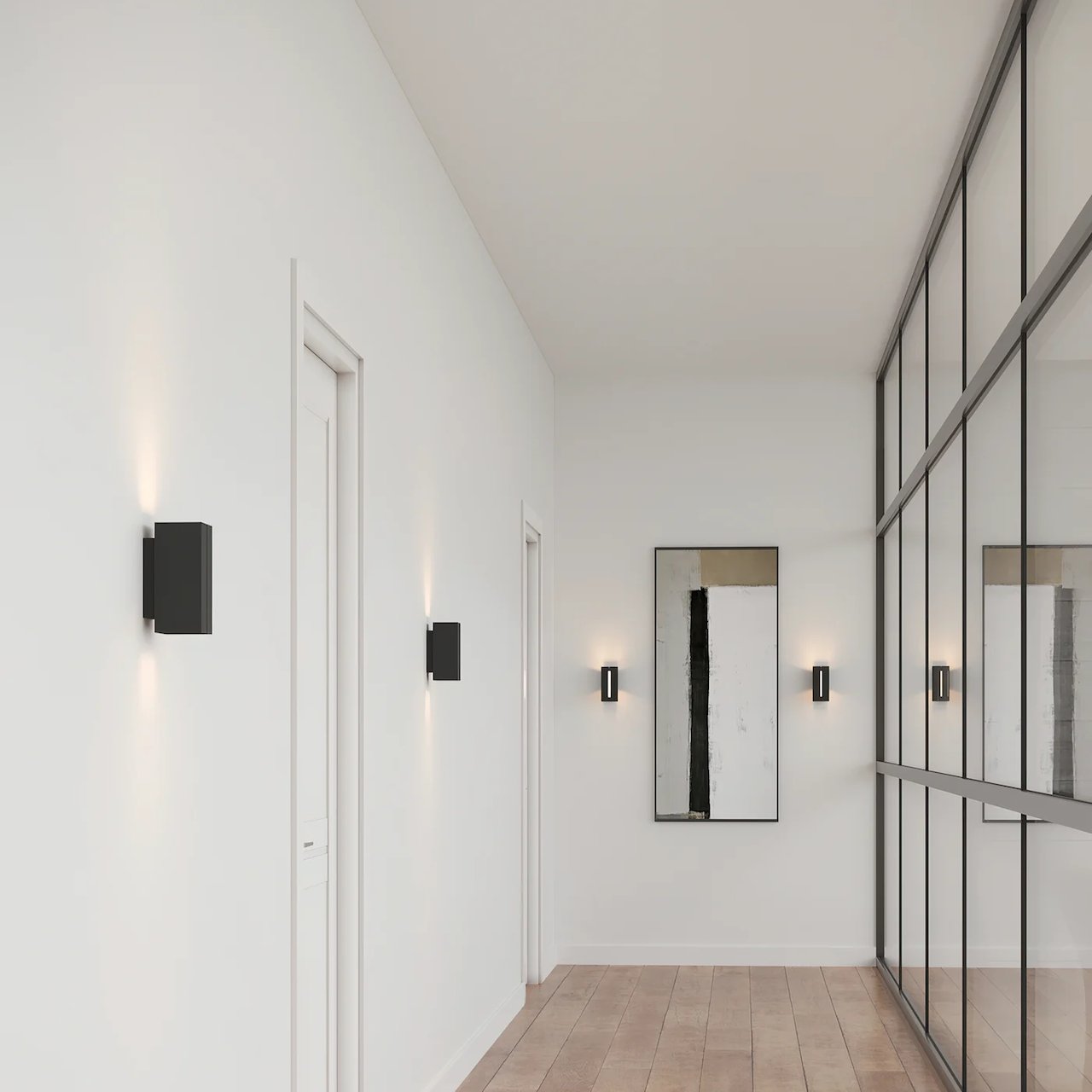 NORDLUX CURTIZ VEGGLAMPE LED 3-STEP MATT SORT NORDLUX CURTIZ VEGGLAMPE LED 3-STEP MATT SORT