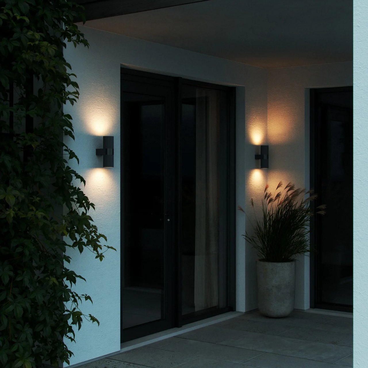 NORDLUX KYKLOP RIPPLE VEGGLAMPE SORT