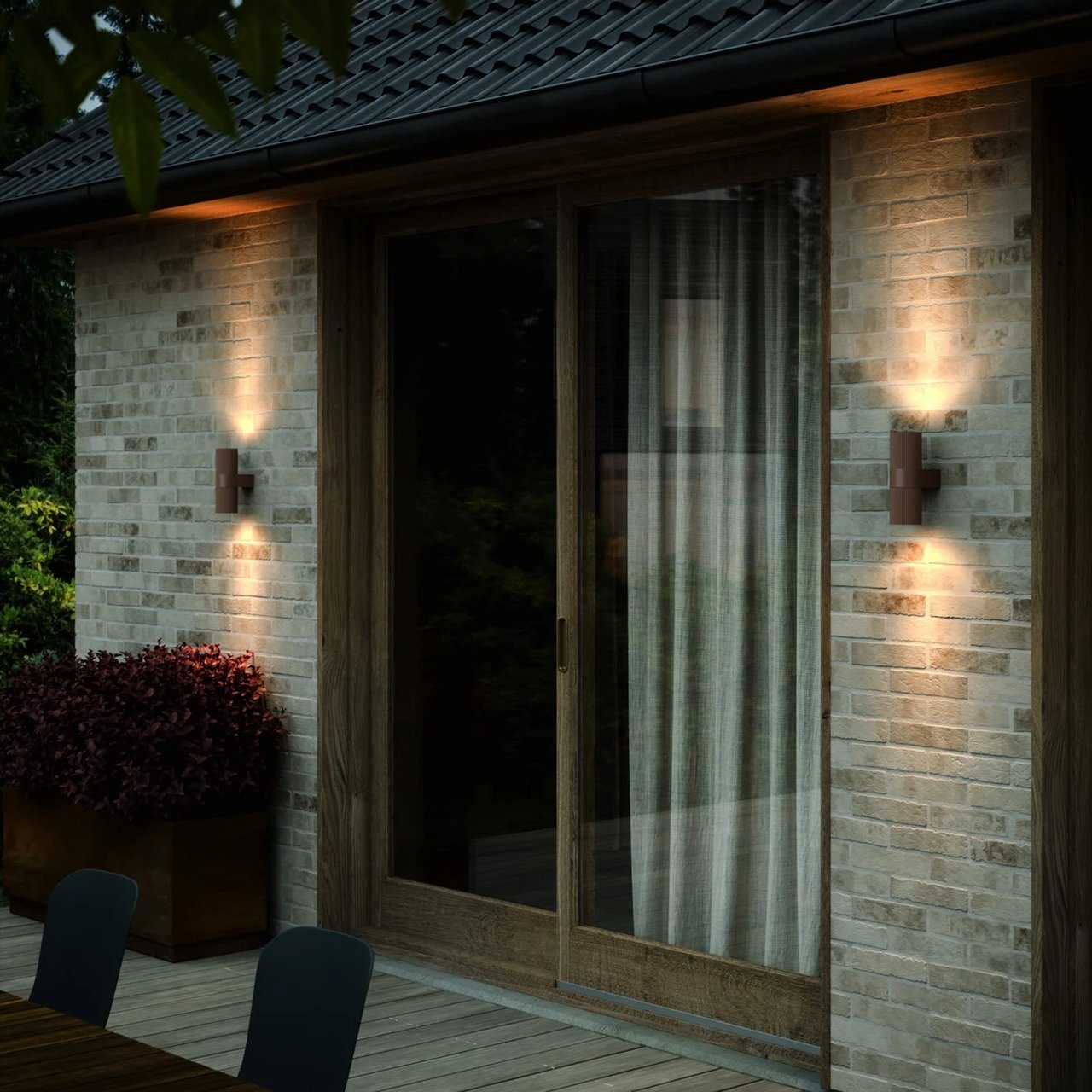 NORDLUX KYKLOP RIPPLE VEGGLAMPE RUSTFARGET