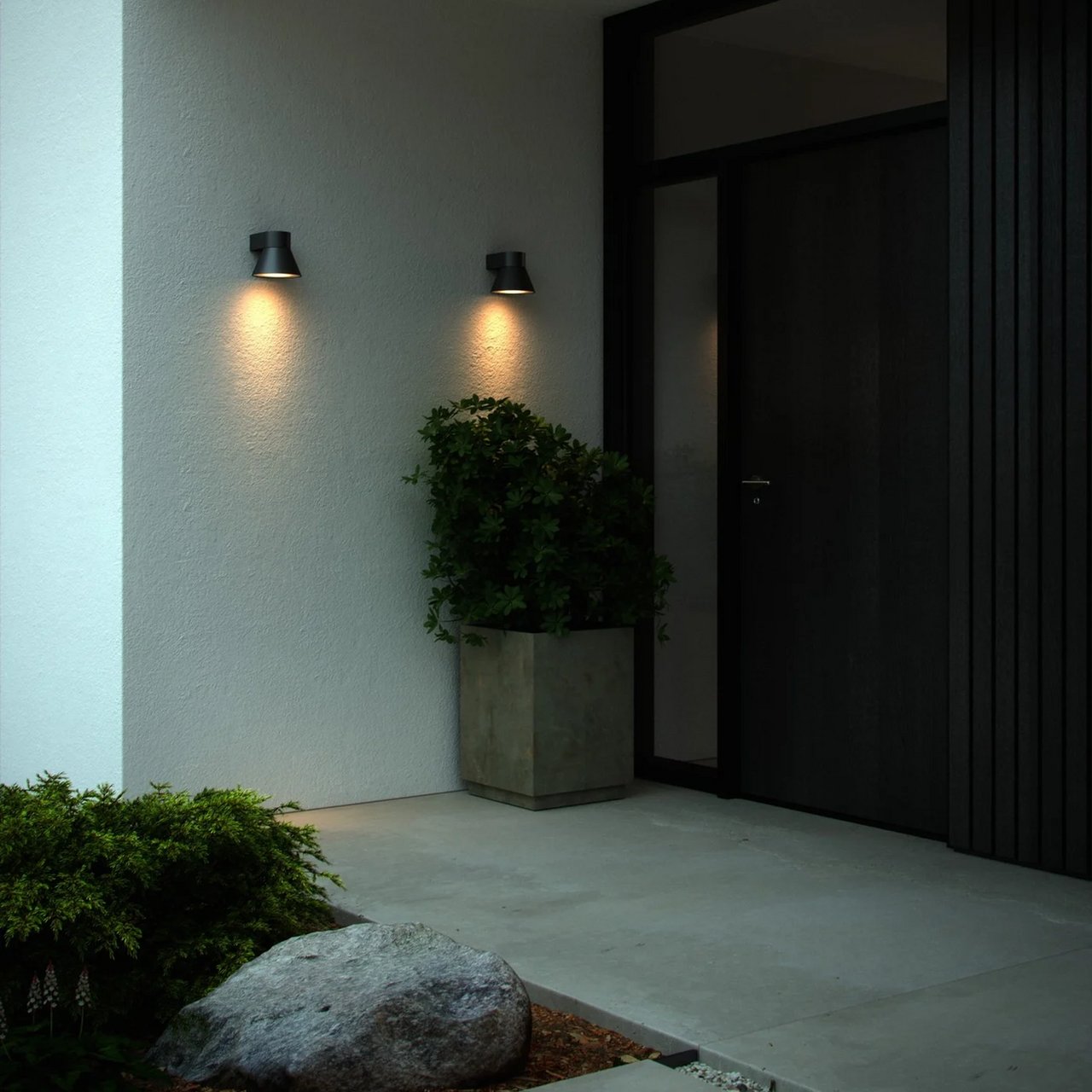 NORDLUX KYKLOP CONE VEGGLAMPE SORT