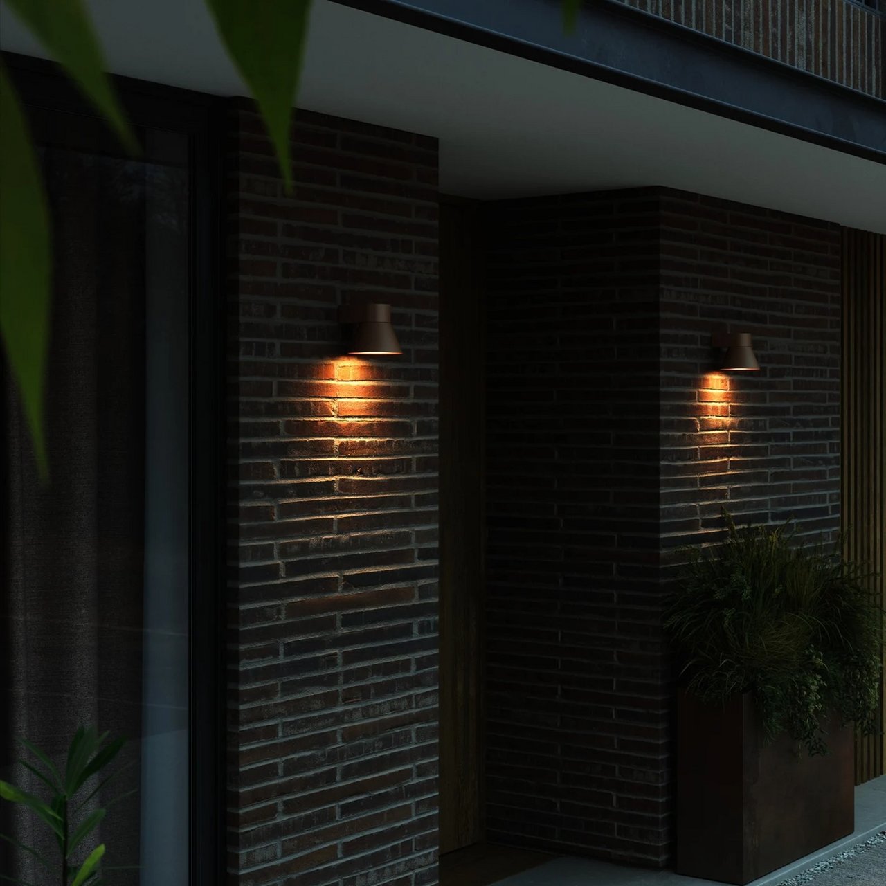 NORDLUX KYKLOP CONE VEGGLAMPE RUSTFARGET